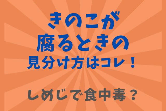 きのこが腐るときの見分け方