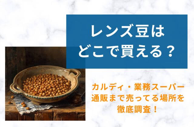 レンズ豆どこで買える